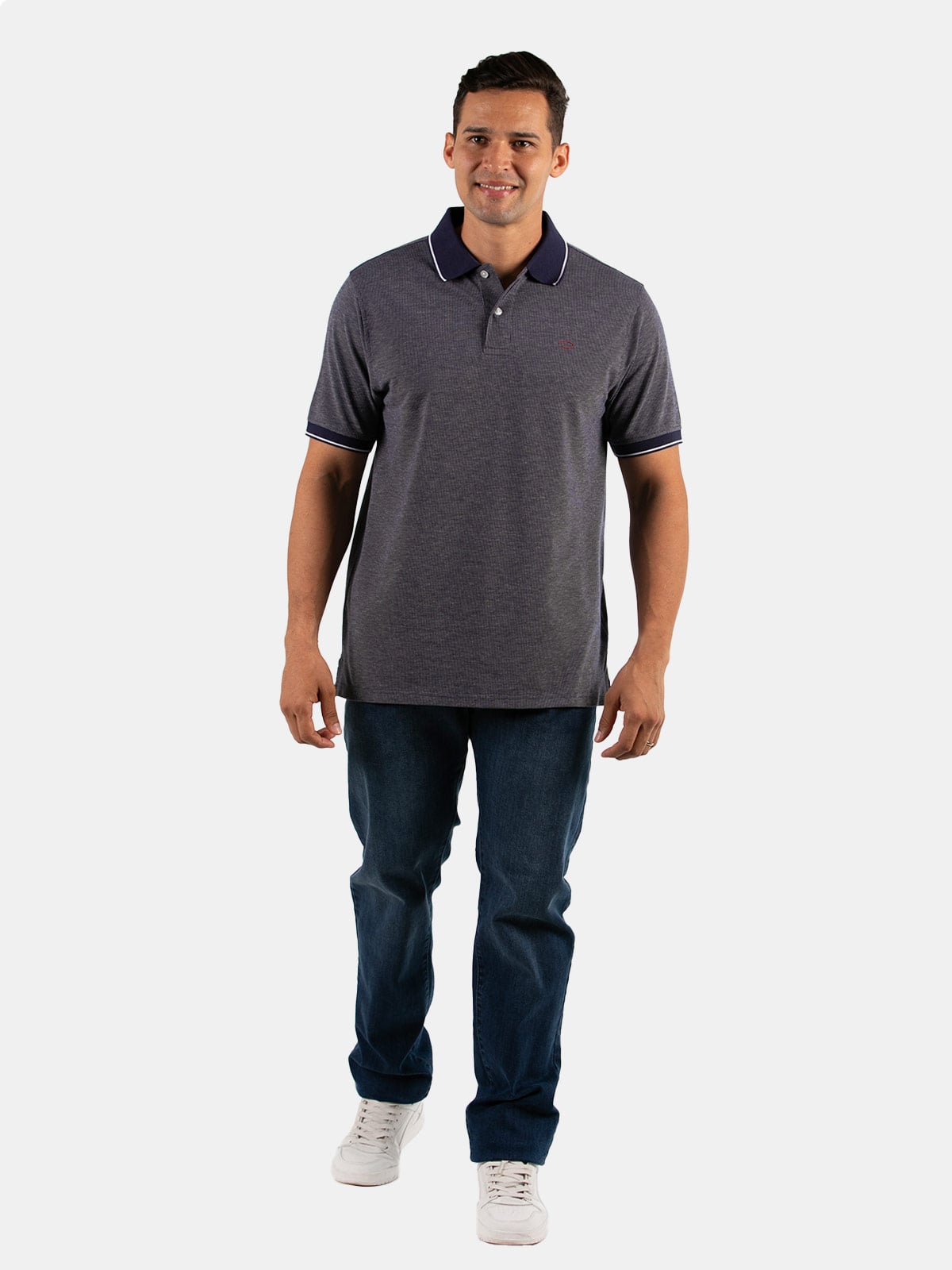 POLO MANGA CORTA HOMBRE OSCAR DE LA RENTA AZUL OSCURO - 3