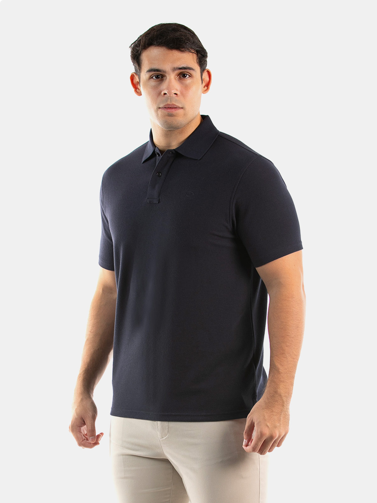 POLO MANGA CORTA ALGODÓN HOMBRE OSCAR DE LA RENTA AZUL OSCURO - 1
