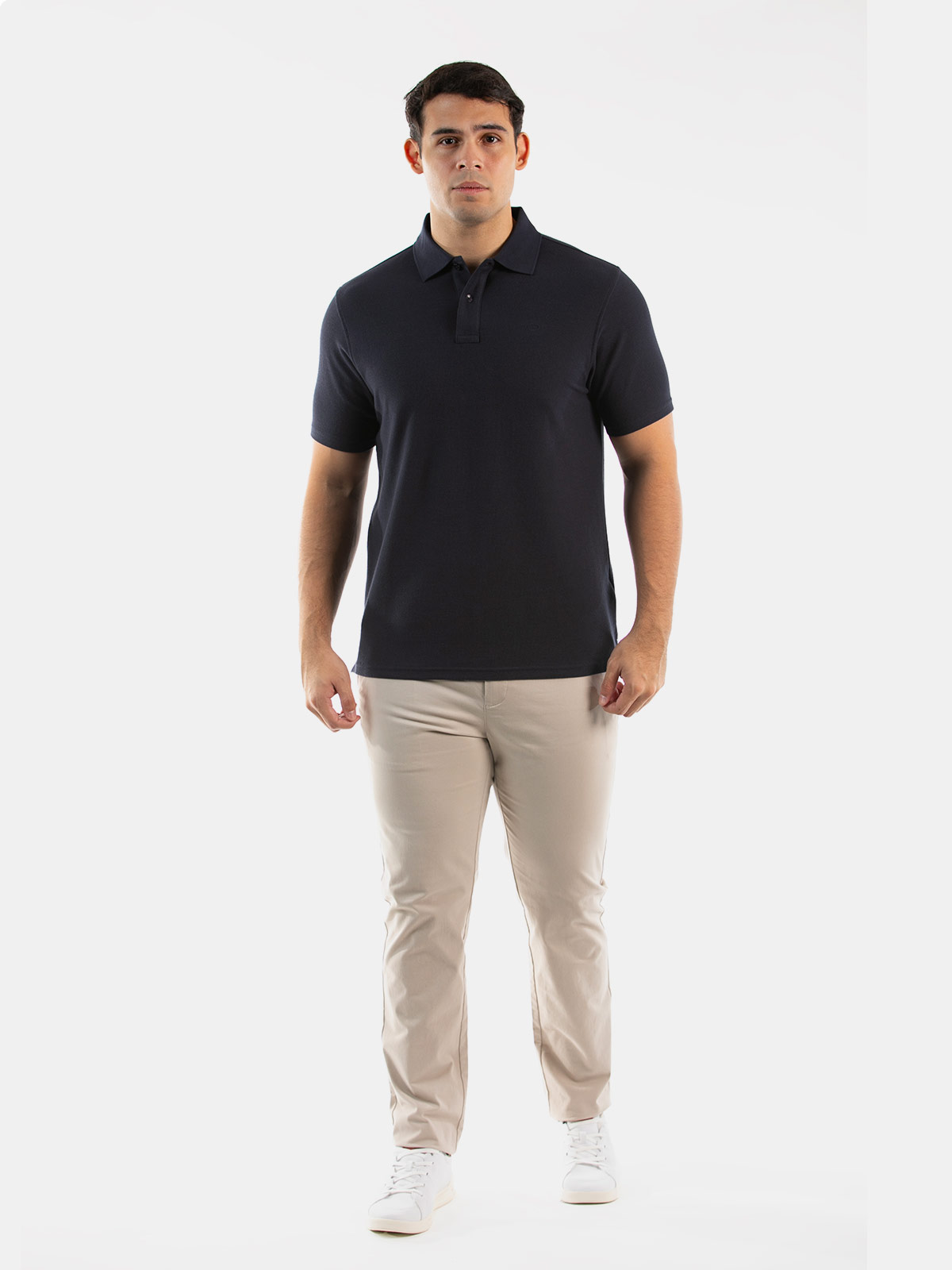 POLO MANGA CORTA ALGODÓN HOMBRE OSCAR DE LA RENTA AZUL OSCURO - 3