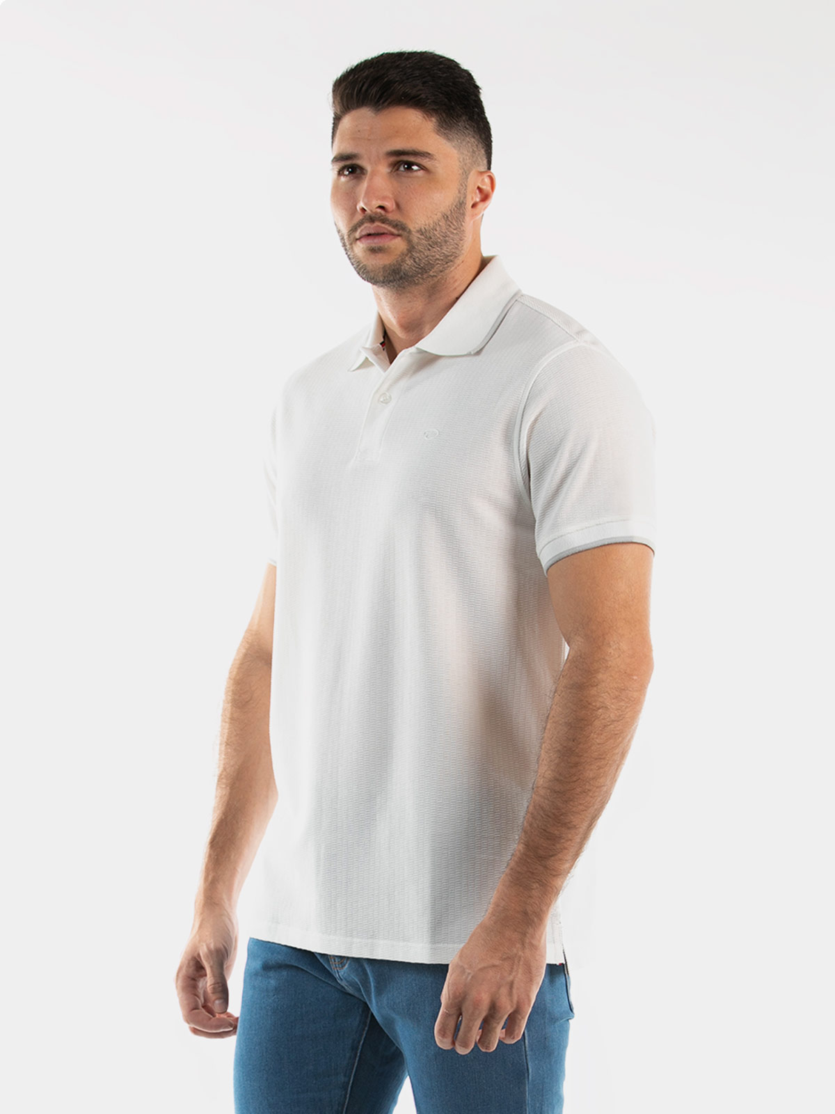 POLO MANGA CORTA ALGODÓN HOMBRE OSCAR DE LA RENTA BEIGE - 1