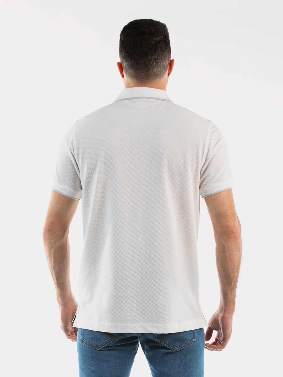 POLO MANGA CORTA ALGODÓN HOMBRE OSCAR DE LA RENTA BEIGE - 2