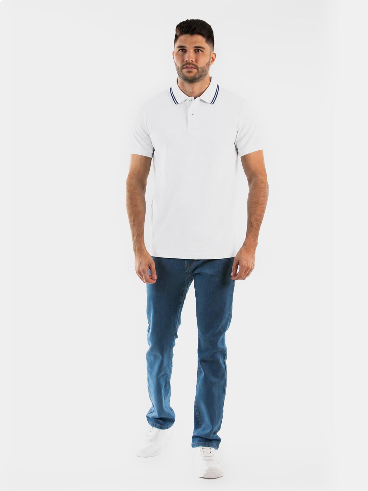 POLO MANGA CORTA ALGODÓN HOMBRE OSCAR DE LA RENTA BLANCO - 3