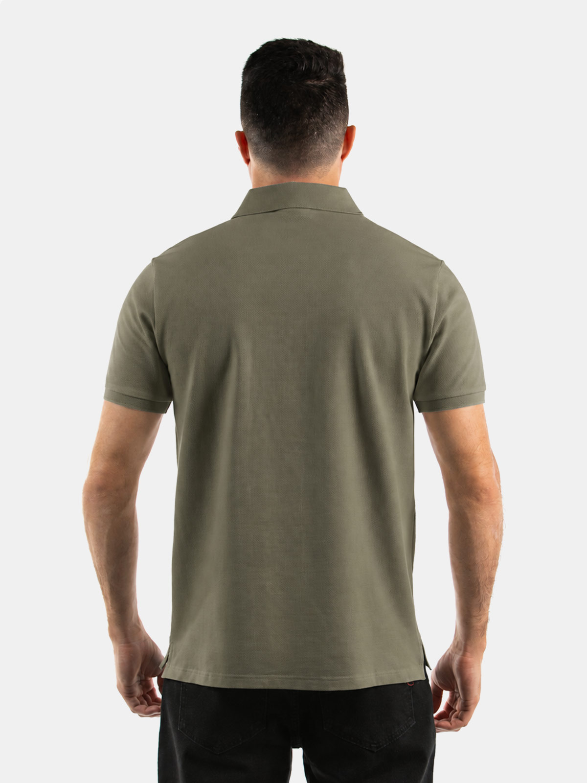 POLO MANGA CORTA ALGODÓN HOMBRE OSCAR DE LA RENTA OLIVA - 2