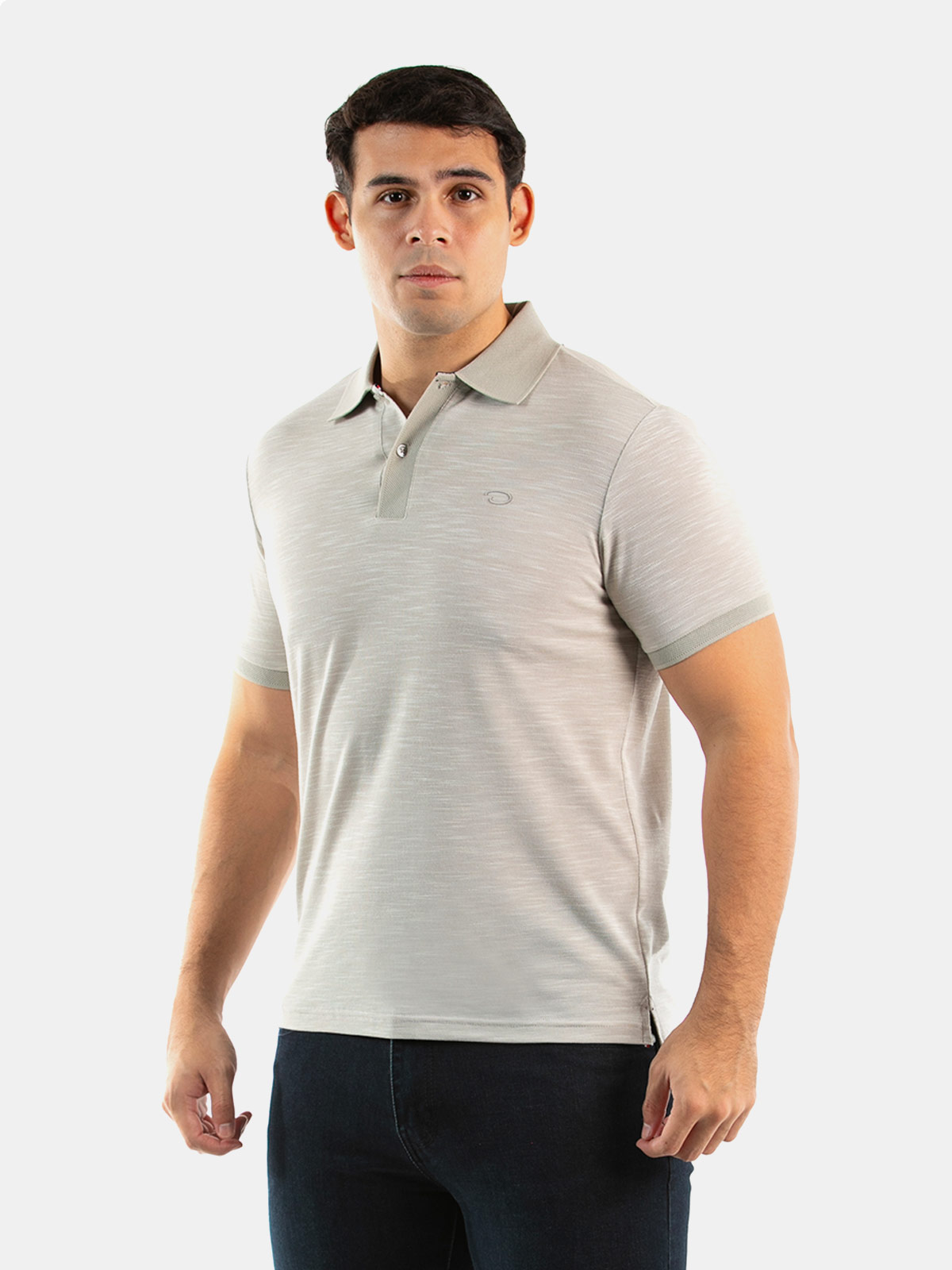 POLO MANGA CORTA HOMBRE OSCAR DE LA RENTA BEIGE - 1