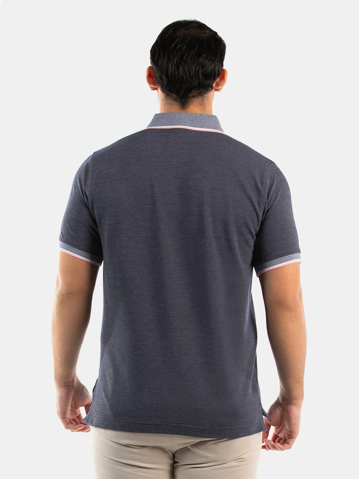 POLO MANGA CORTA ALGODÓN HOMBRE OSCAR DE LA RENTA AZUL MARINO - 2