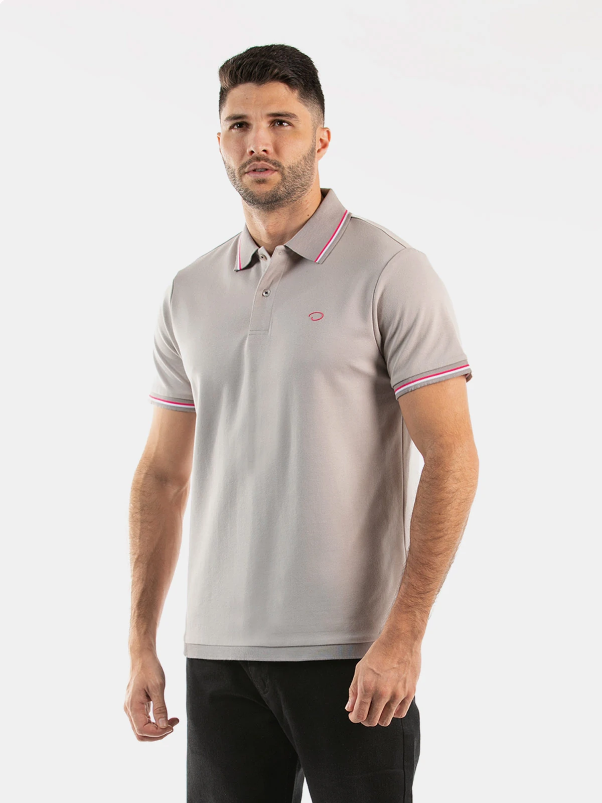 POLO MANGA CORTA ALGODÓN HOMBRE OSCAR DE LA RENTA BEIGE - 1