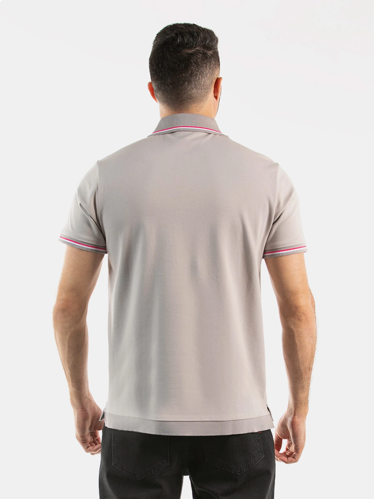 POLO MANGA CORTA ALGODÓN HOMBRE OSCAR DE LA RENTA BEIGE - 2