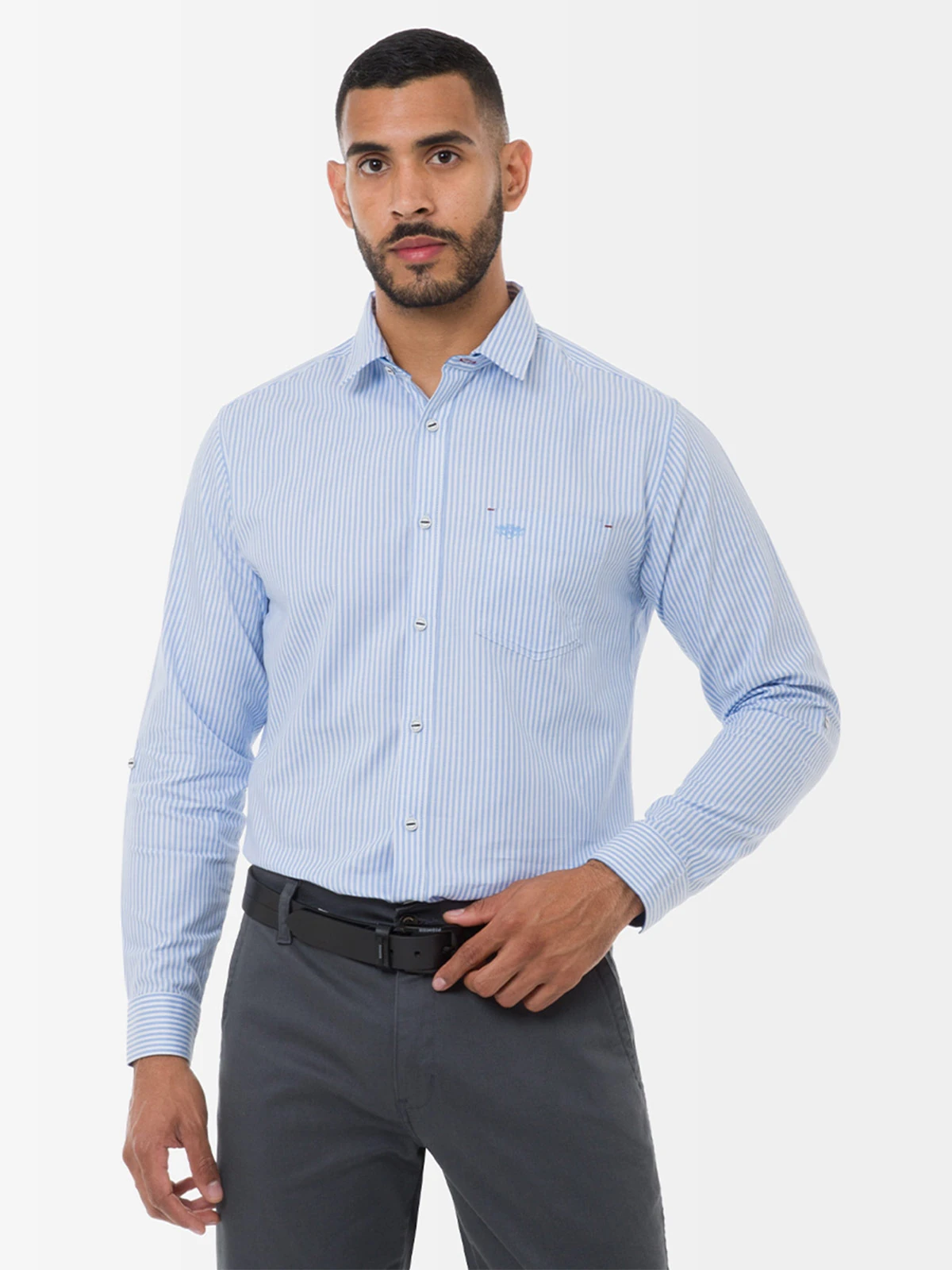 CAMISA REGULAR FIT MANGA LARGA HOMBRE NORTON LISTADA YANKOY - 1