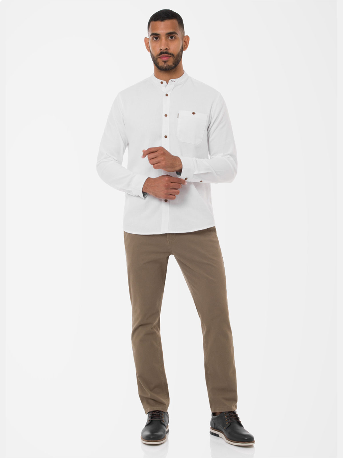 CAMISA REGULAR FIT MANGA LARGA HOMBRE NORTON POPELINA SANJIZ - 4