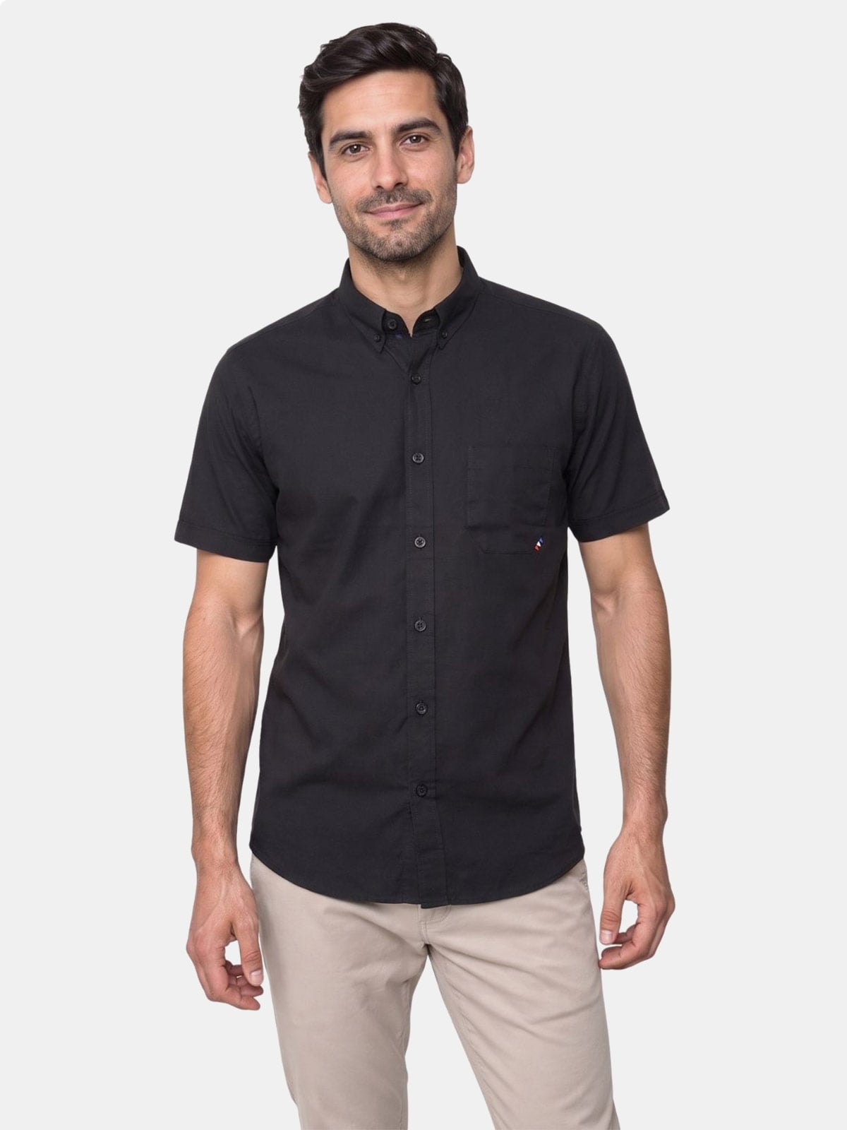 CAMISA ALGODÓN MANGA CORTA HOMBRE PIERRE CARDIN - 1