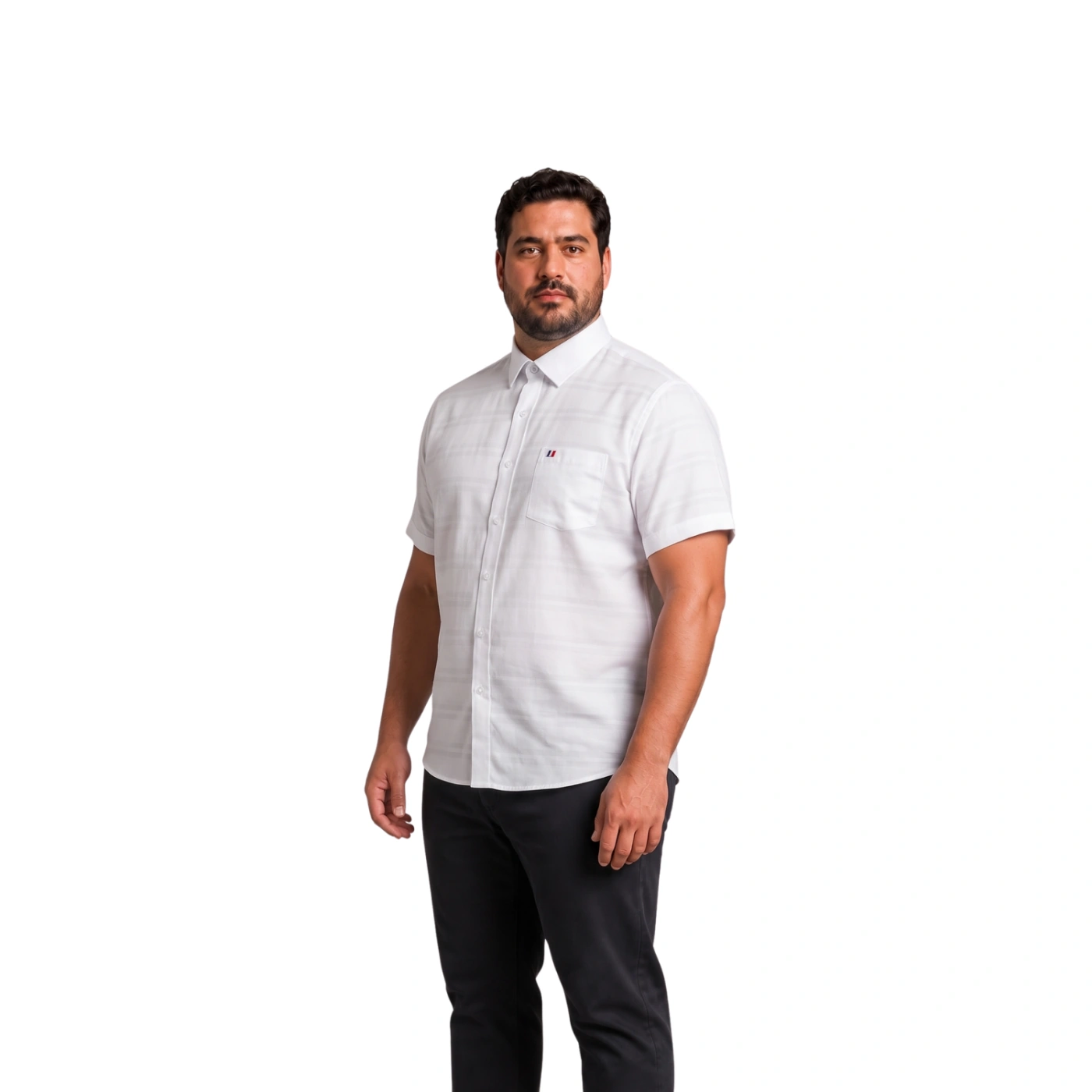 CAMISA MANGA CORTA HOMBRE PIERRE CARDIN TESSUTO ITALY - 2