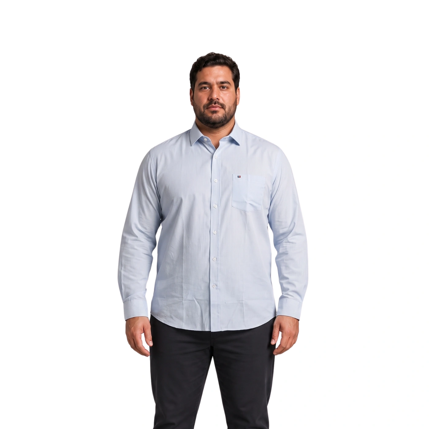 CAMISA MANGA LARGA PIERRE CARDIN CUELLO ITALIANO - 1