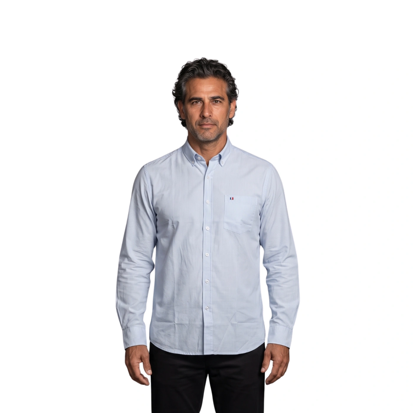 CAMISA MANGA LARGA PIERRE CARDIN CUELLO ITALIANO - 1