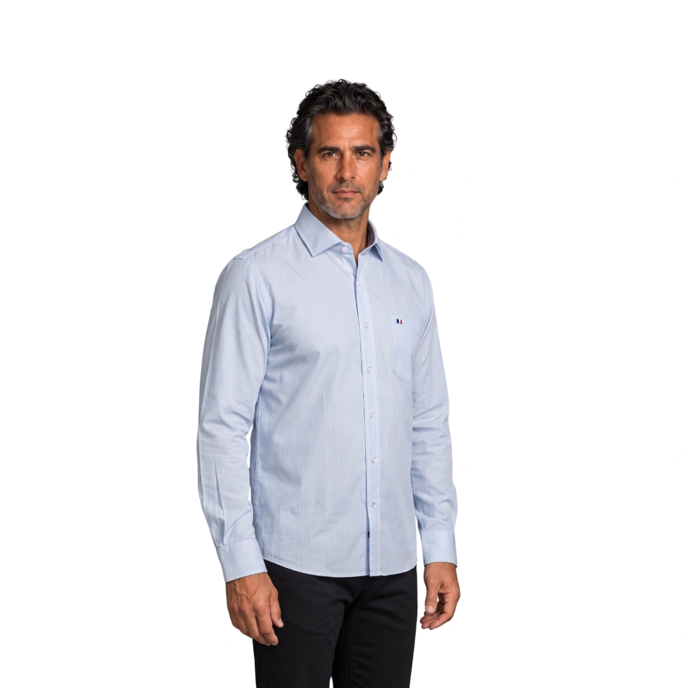 CAMISA MANGA LARGA PIERRE CARDIN CUELLO ITALIANO - 2