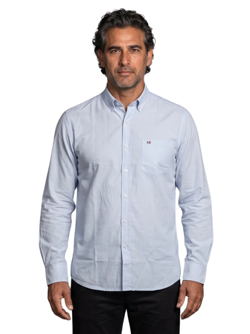 CAMISA MANGA LARGA PIERRE CARDIN CUELLO ITALIANO - 1