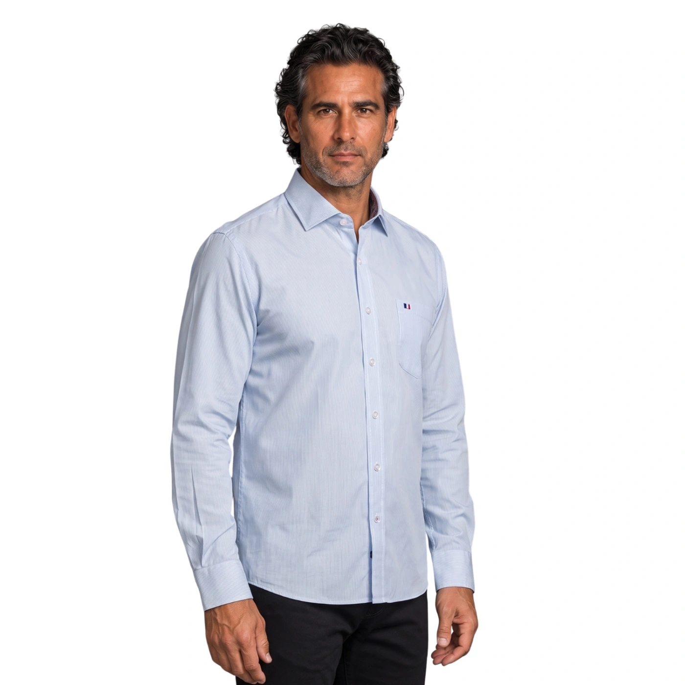 CAMISA MANGA LARGA PIERRE CARDIN CUELLO ITALIANO - 2
