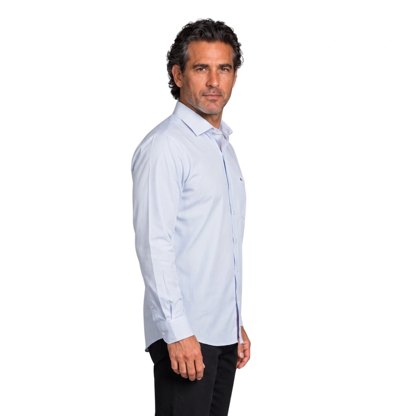 CAMISA MANGA LARGA PIERRE CARDIN CUELLO ITALIANO - 3