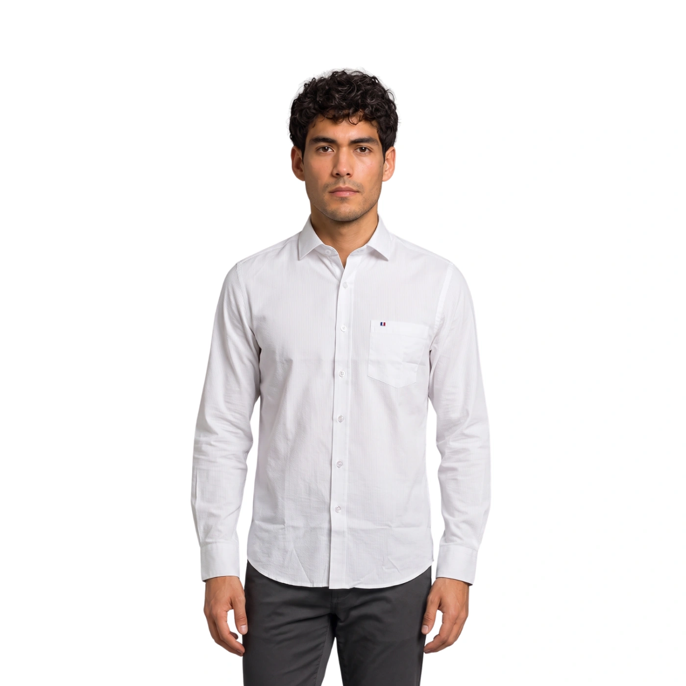 CAMISA MANGA LARGA PIERRE CARDIN CUELLO ITALIANO - 1