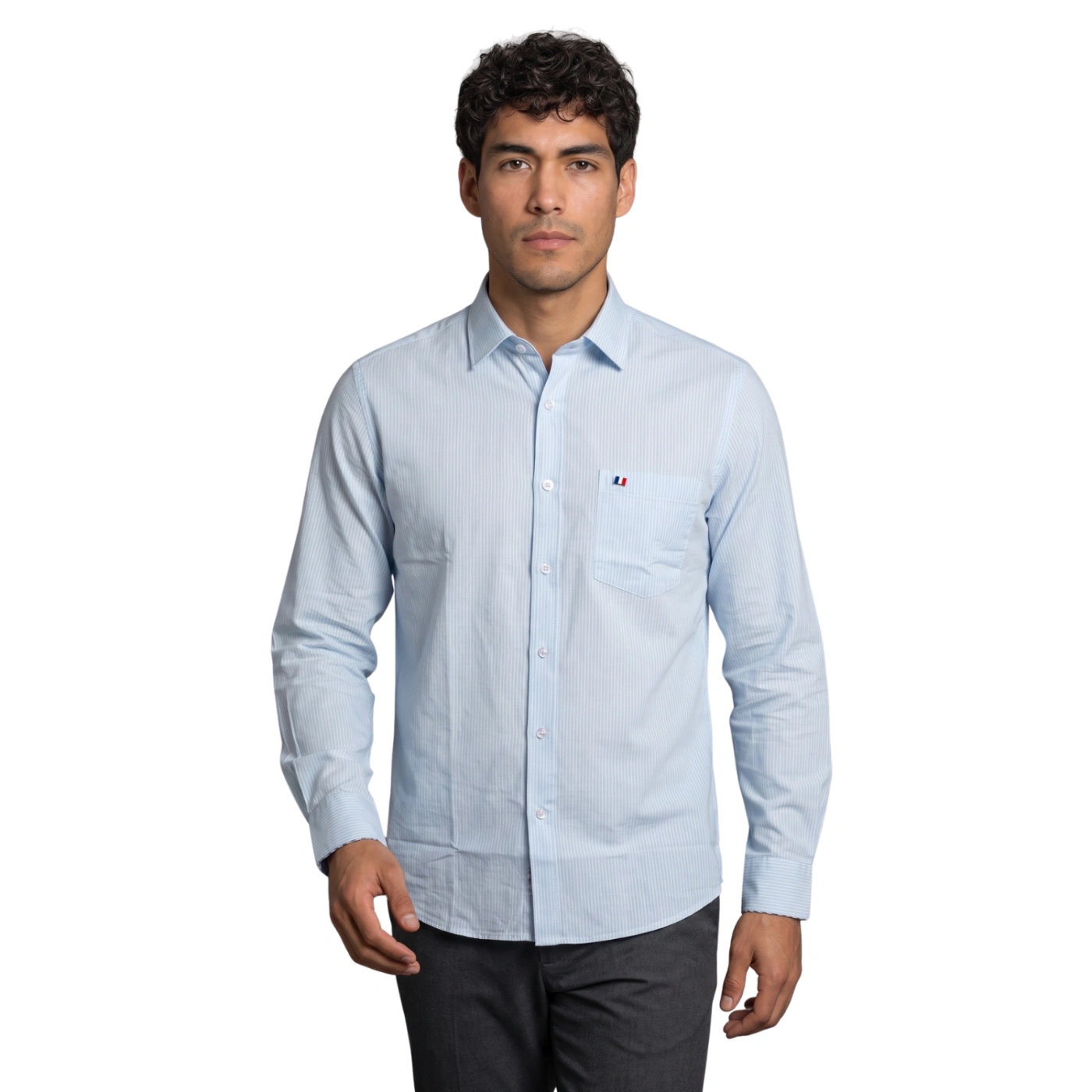 CAMISA MANGA LARGA PIERRE CARDIN CUELLO ITALIANO - 1