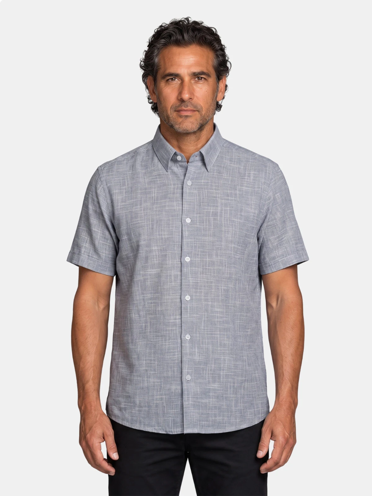 CAMISA MANGA CORTA LINO HOMBRE PIERRE CARDIN - 1