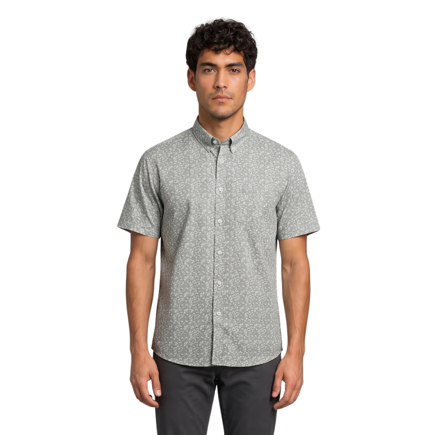 CAMISA MANGA CORTA HOMBRE PIERRE CARDIN ESTAMPADA - 1