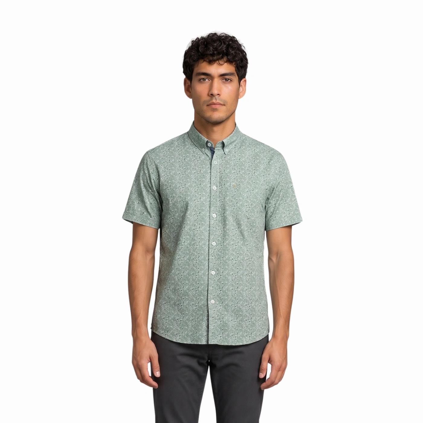 CAMISA MANGA CORTA HOMBRE PIERRE CARDIN ESTAMPADA - 1