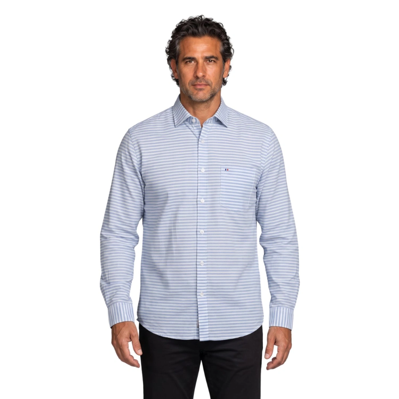 CAMISA MANGA LARGA PIERRE CARDIN CUELLO ITALIANO - 1