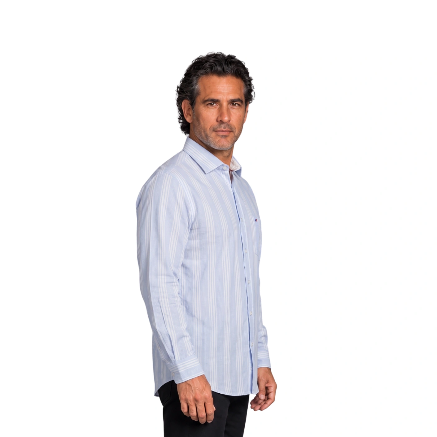 CAMISA MANGA LARGA PIERRE CARDIN CUELLO ITALIANO - 2