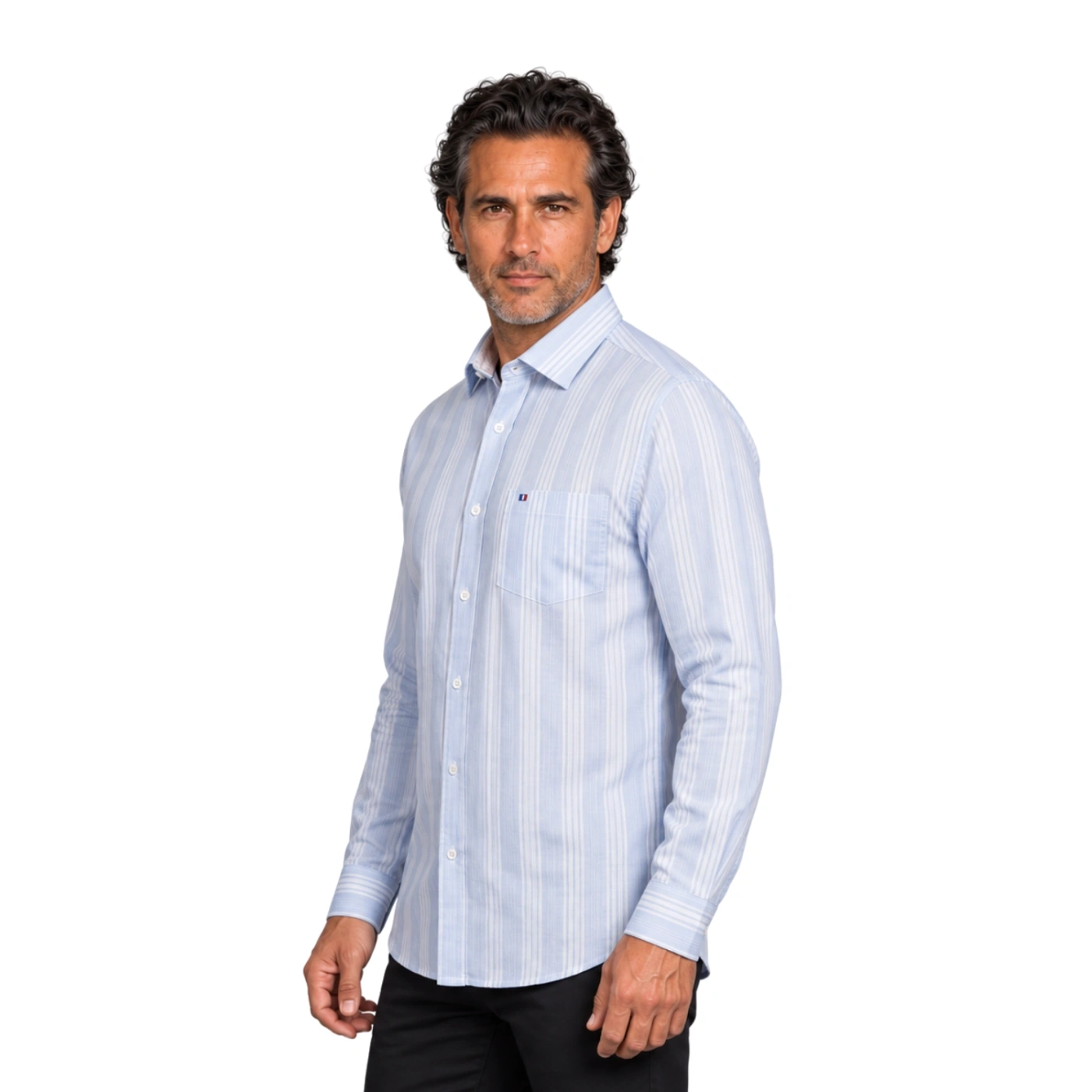 CAMISA MANGA LARGA PIERRE CARDIN CUELLO ITALIANO - 2