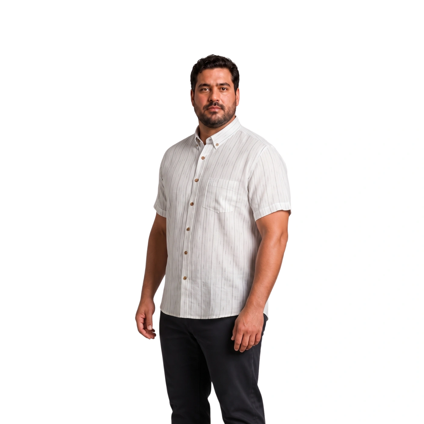 CAMISA MANGA CORTA LINO HOMBRE PIERRE CARDIN - 2