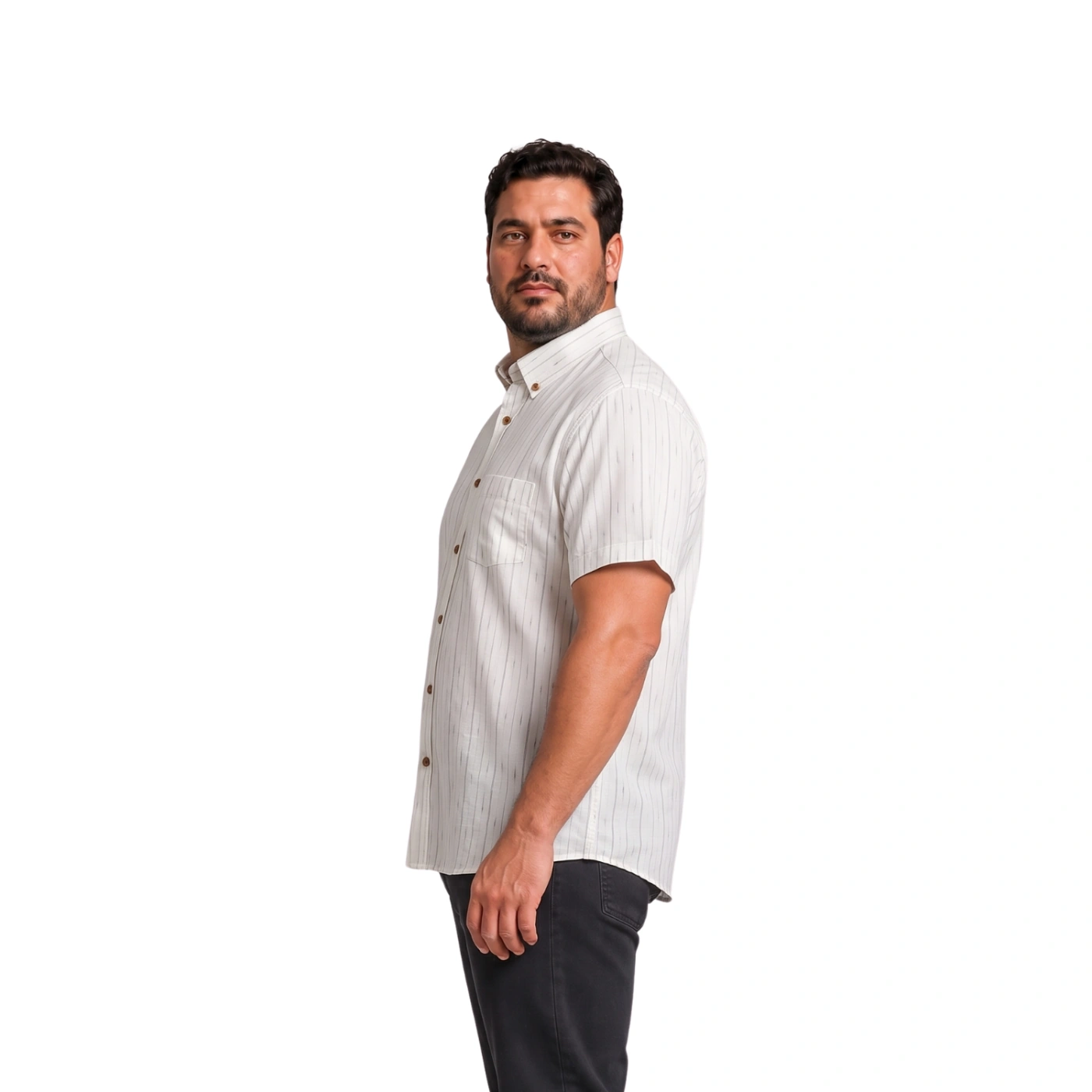 CAMISA MANGA CORTA LINO HOMBRE PIERRE CARDIN - 3