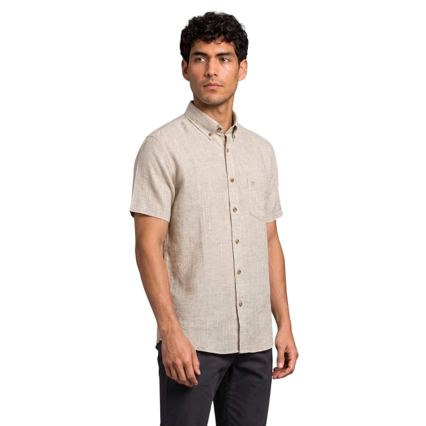 CAMISA MANGA CORTA LINO HOMBRE PIERRE CARDIN - 2