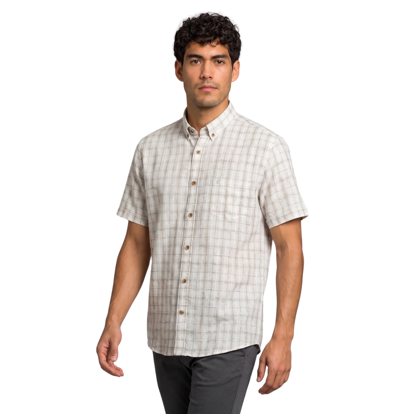 CAMISA MANGA CORTA LINO HOMBRE PIERRE CARDIN - 2