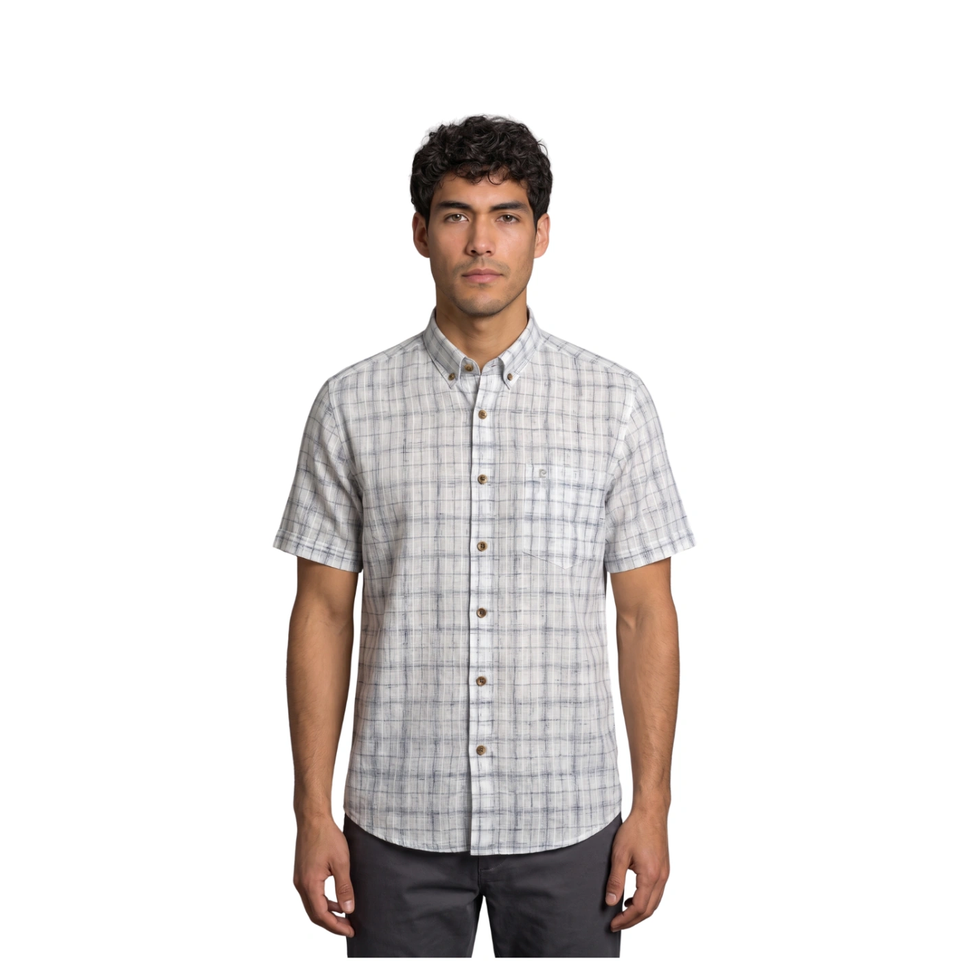 CAMISA MANGA CORTA LINO HOMBRE PIERRE CARDIN - 1