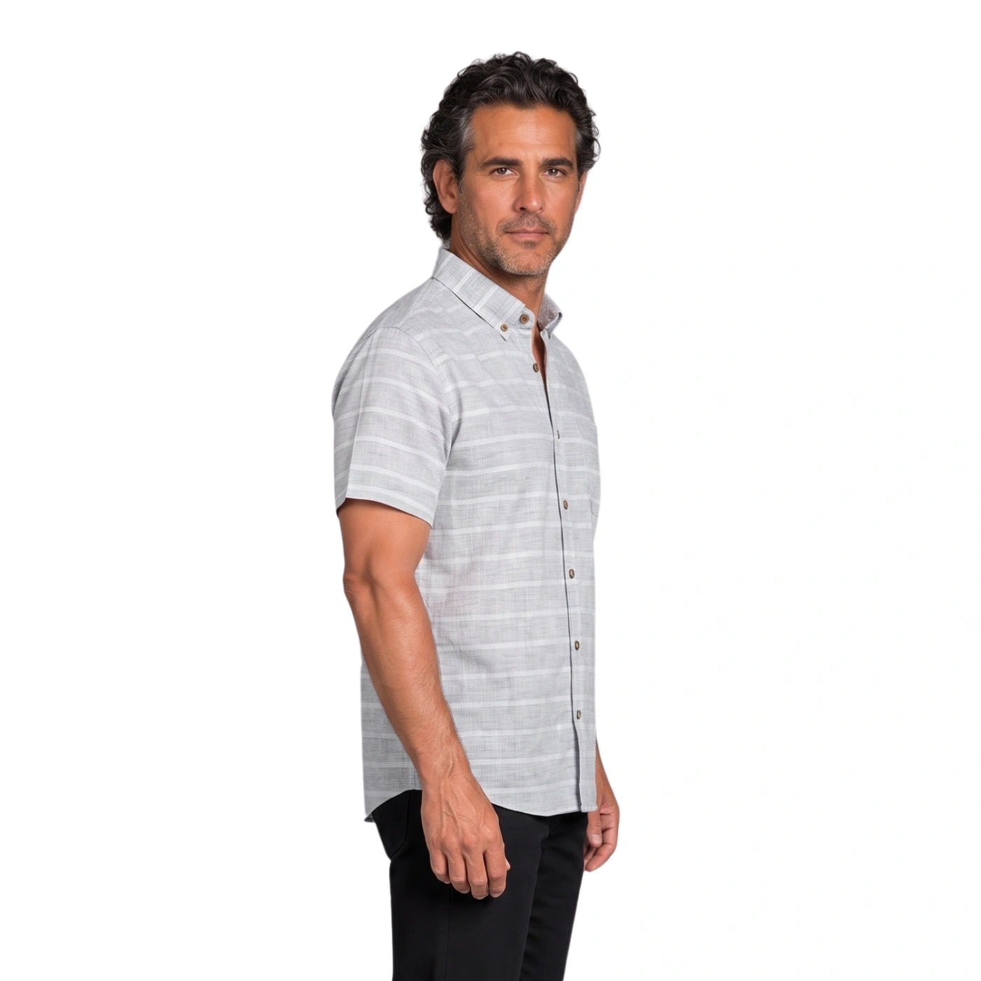 CAMISA MANGA CORTA LINO HOMBRE PIERRE CARDIN - 3