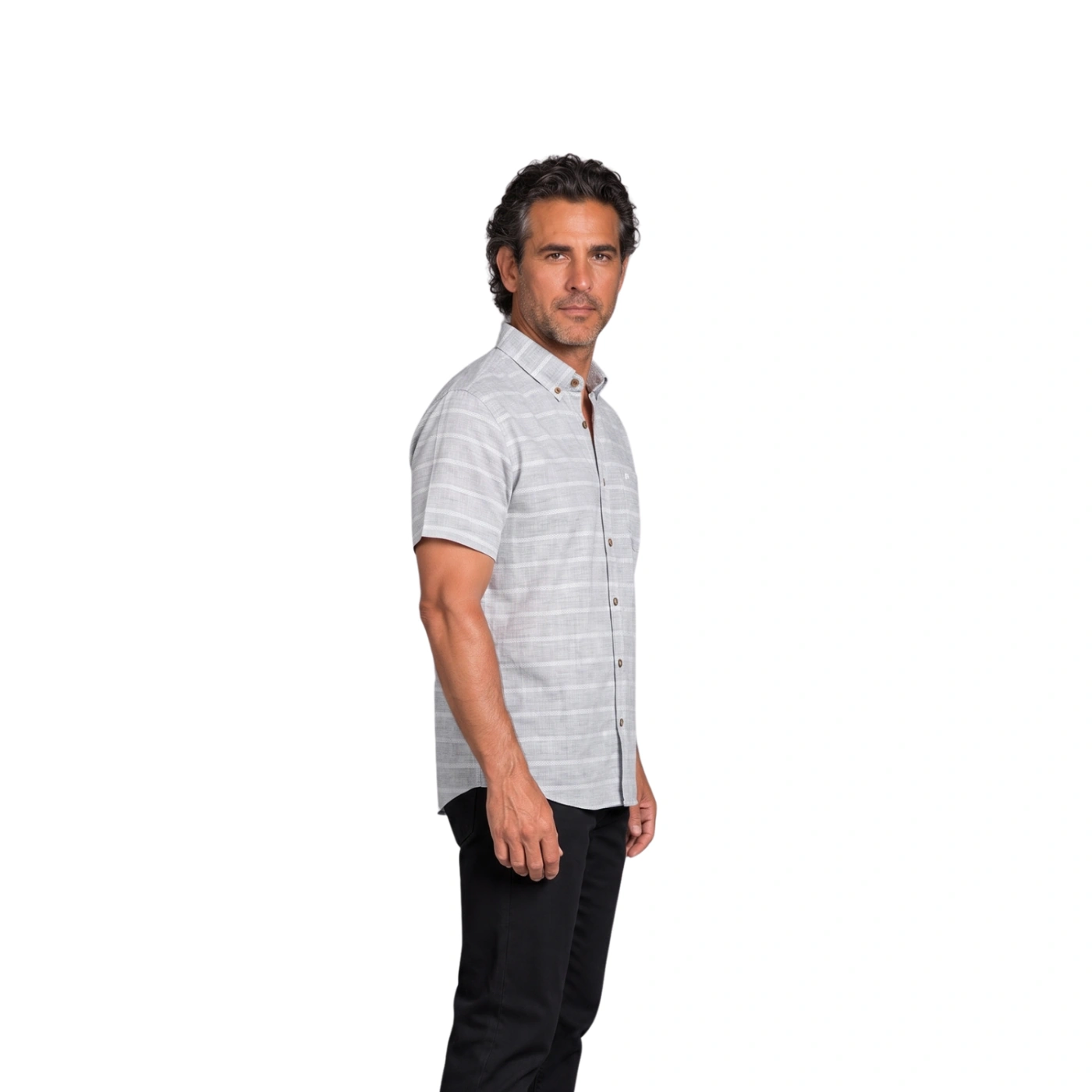 CAMISA MANGA CORTA LINO HOMBRE PIERRE CARDIN - 3