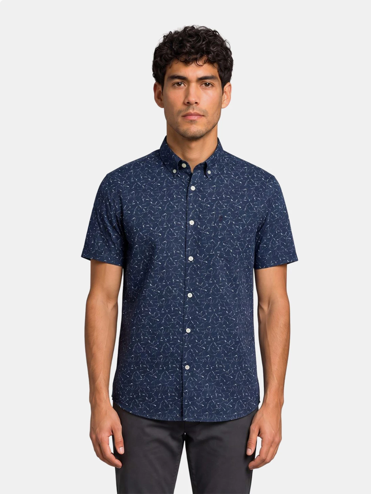 CAMISA MANGA CORTA ALGODÓN HOMBRE PIERRE CARDIN - 1