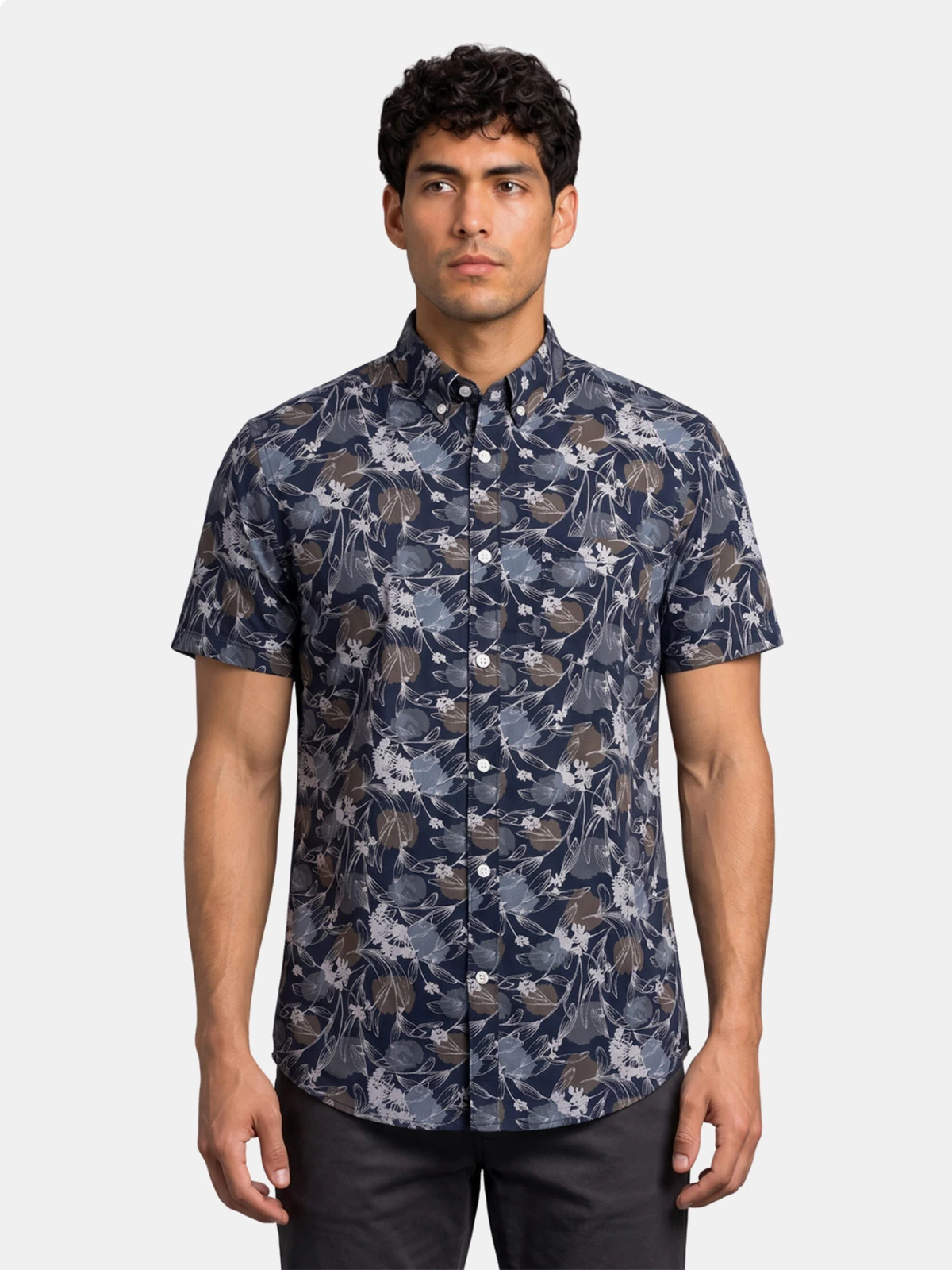 CAMISA MANGA CORTA ALGODÓN HOMBRE PIERRE CARDIN - 1