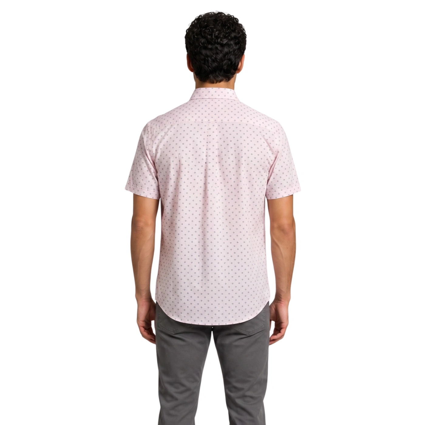 CAMISA MANGA CORTA HOMBRE PIERRE  CARDIN ESTAMPADA ETIQUETA AZUL - 4