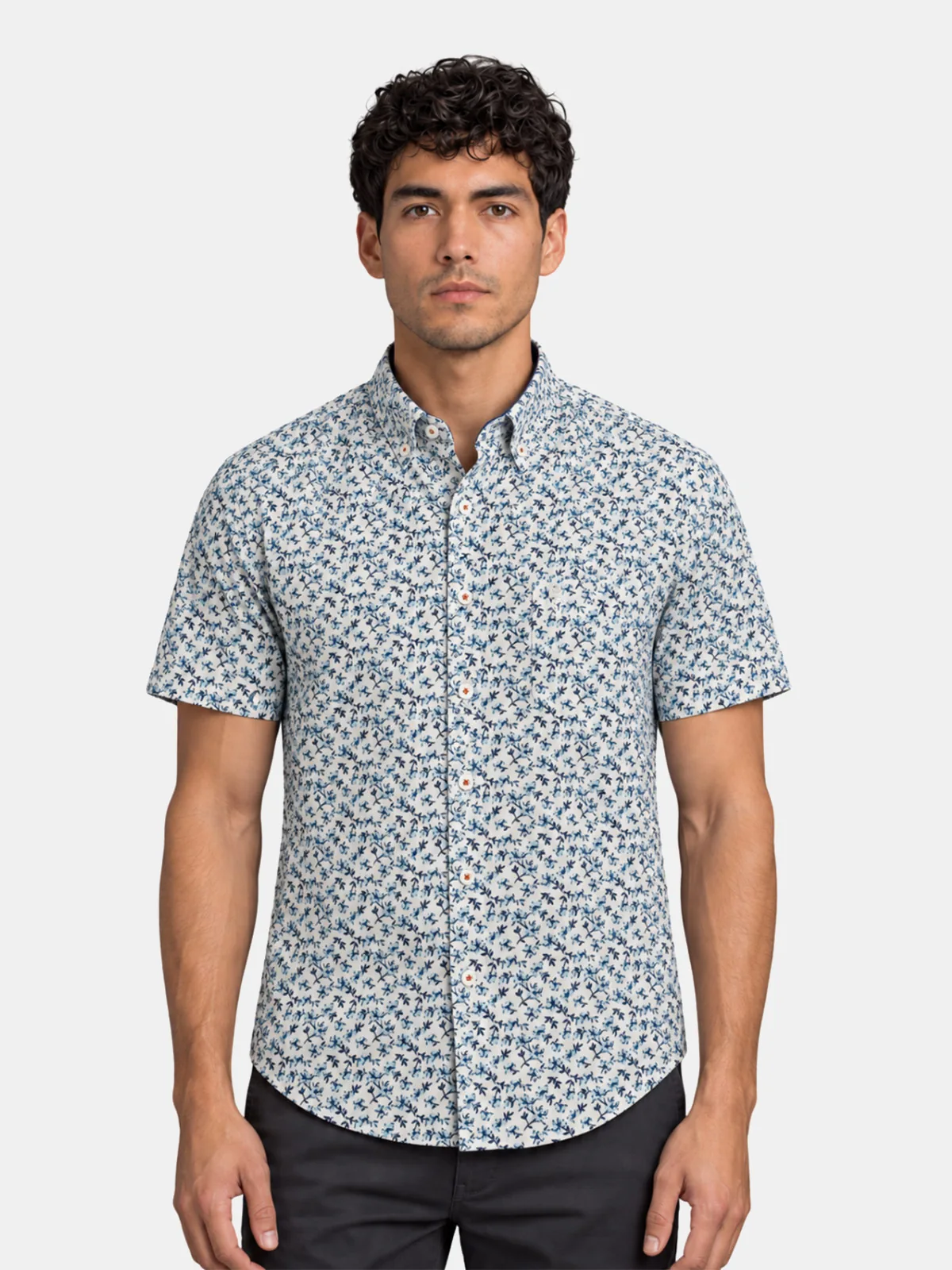 CAMISA MANGA CORTA ALGODÓN HOMBRE PIERRE CARDIN - 1