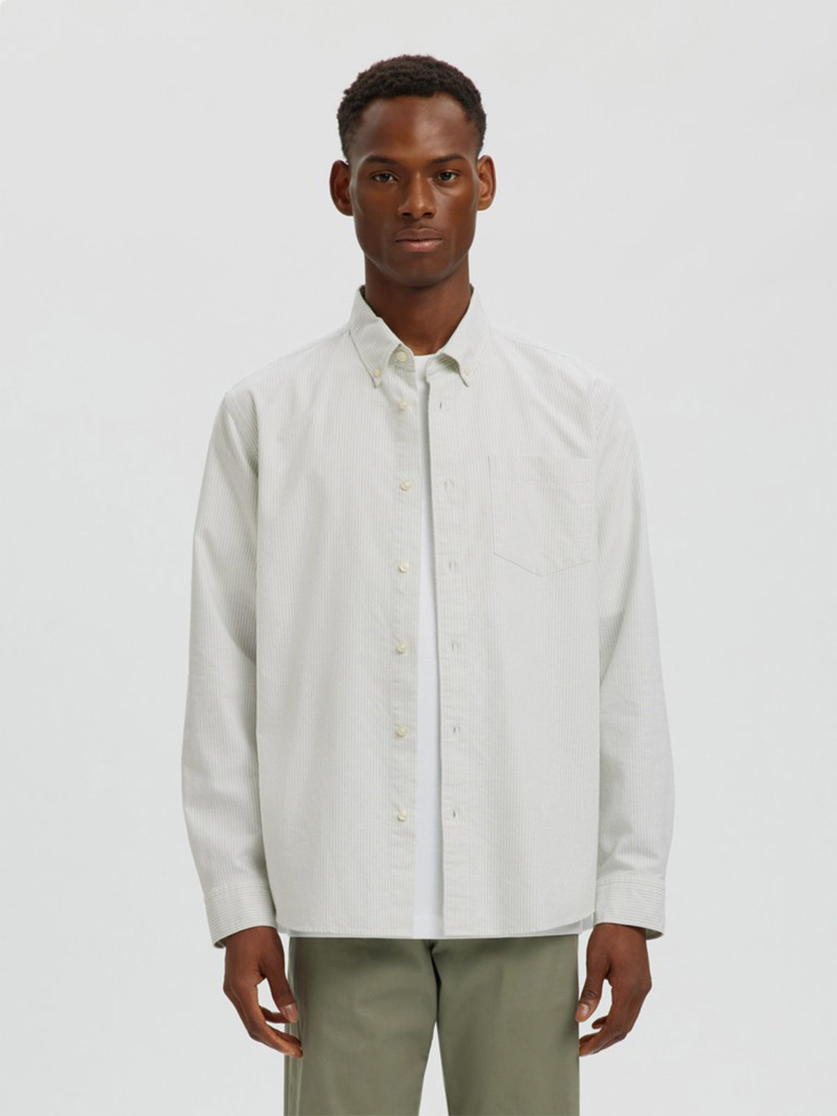 CAMISA MANGA LARGA ALGODÓN HOMBRE SELECTED - 1