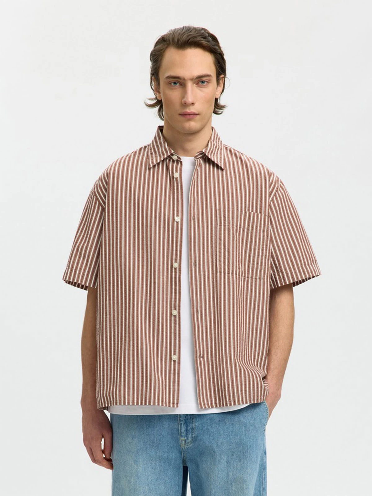 CAMISA MANGA CORTA ALGODÓN HOMBRE SELECTED - 1