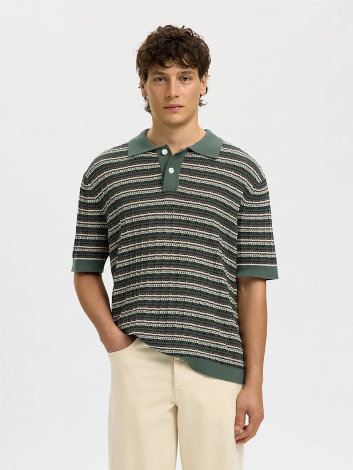 POLO MANGA CORTA ALGODÓN HOMBRE SELECTED - 1
