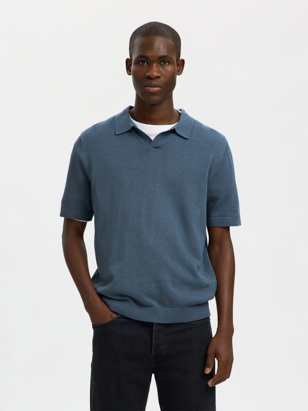 POLO MANGA CORTA ALGODÓN HOMBRE SELECTED - 1