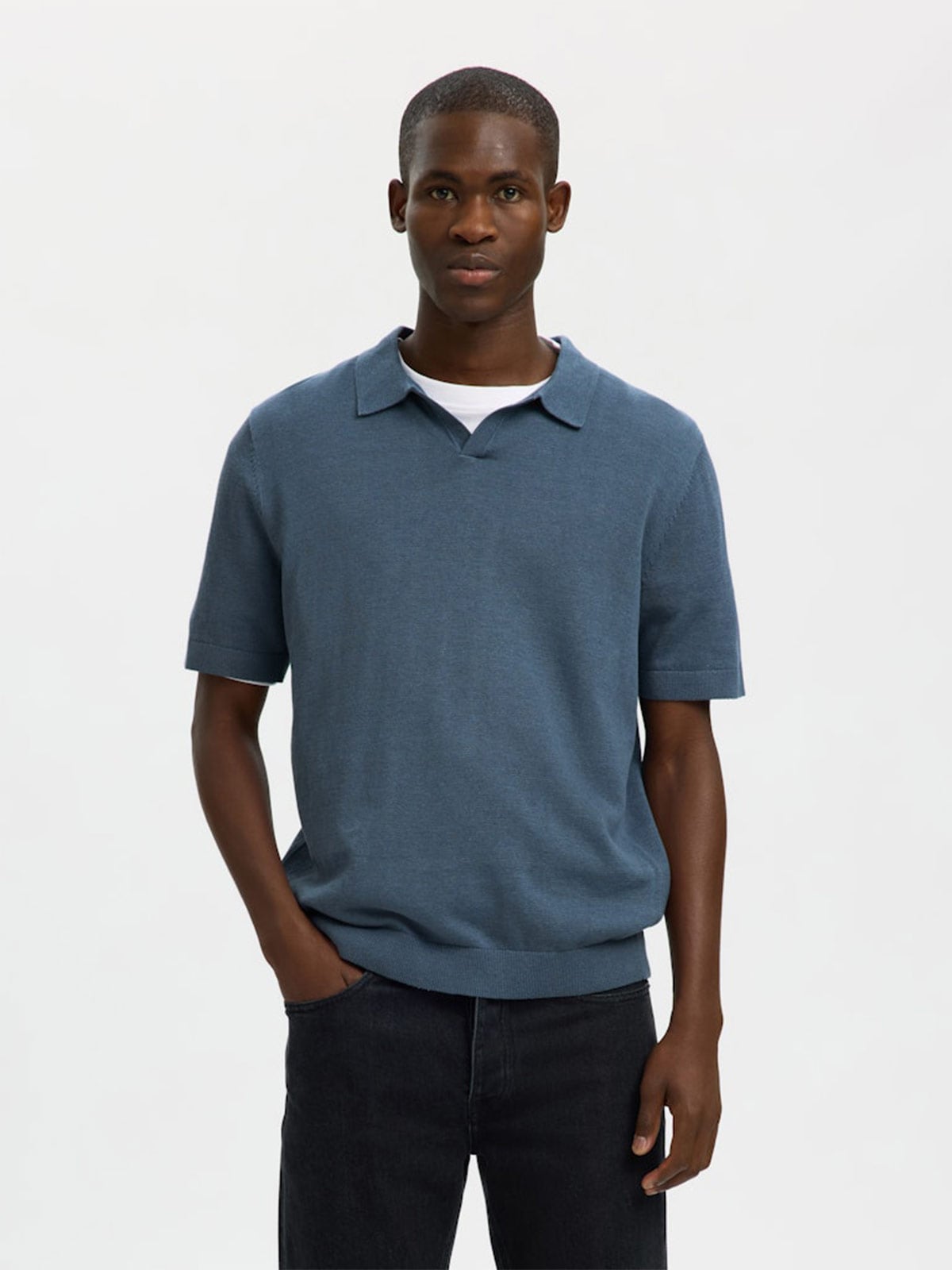 POLO MANGA CORTA ALGODÓN HOMBRE SELECTED - 1