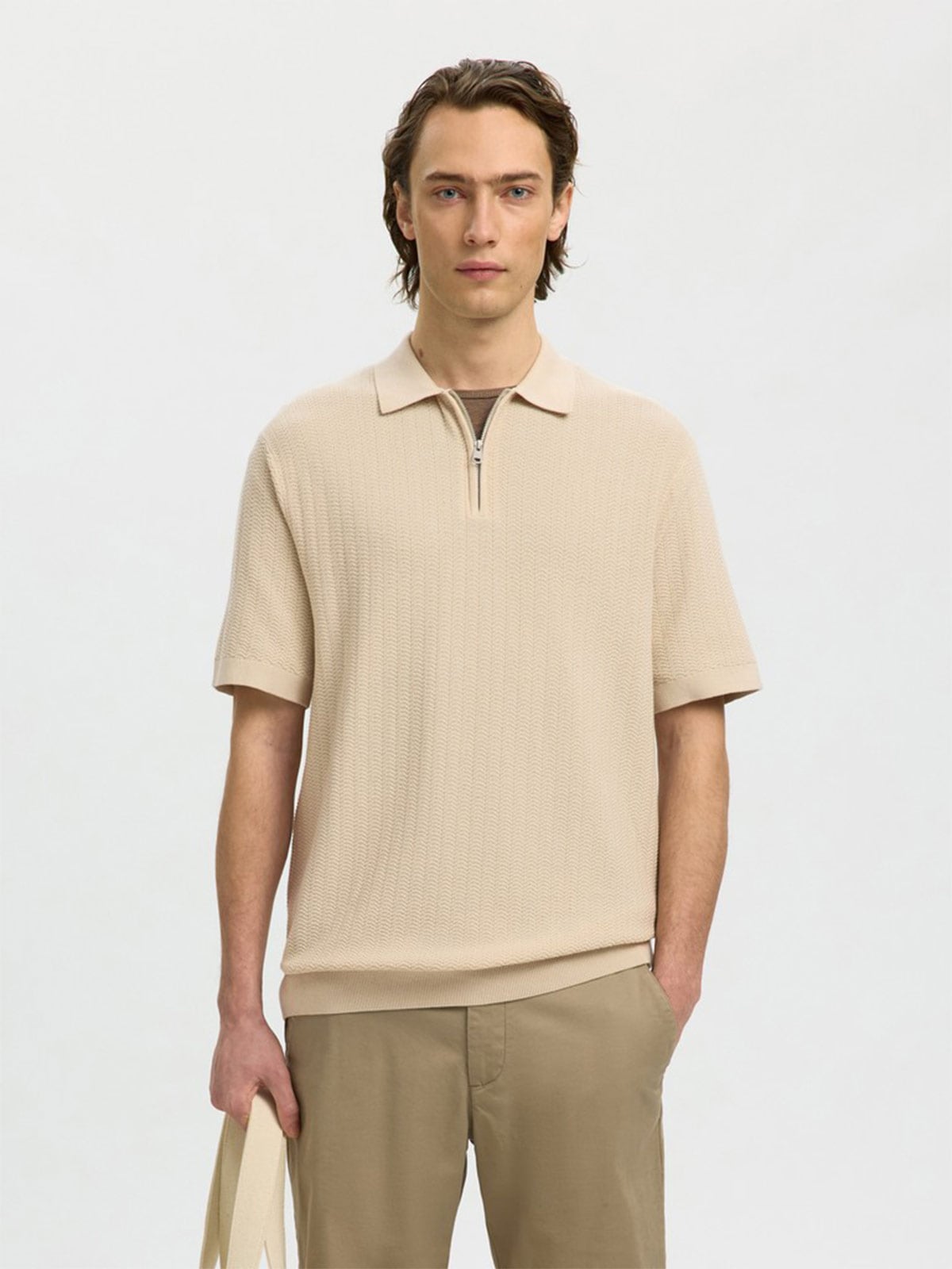 POLO MANGA CORTA ALGODÓN HOMBRE SELECTED - 1