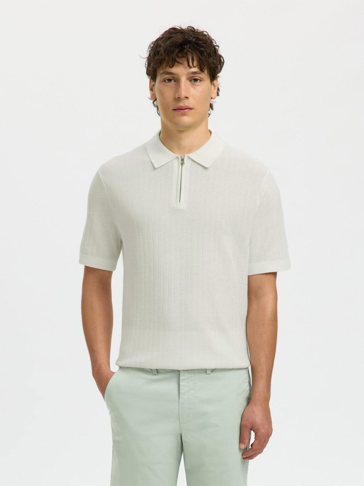 POLO MANGA CORTA ALGODÓN HOMBRE SELECTED - 1