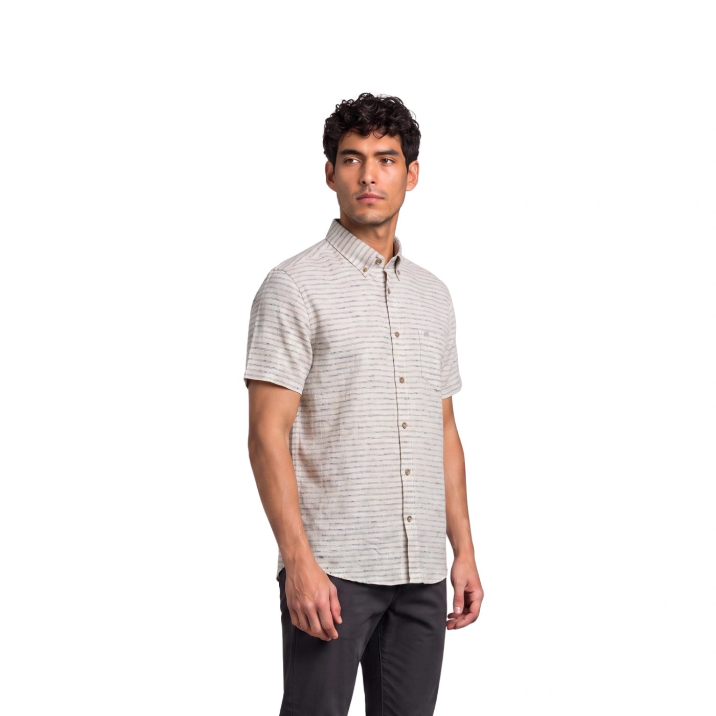 CAMISA MANGA CORTA HOMBRE PIERRE CARDIN ETIQUETA LINEN COLLECTION - 2