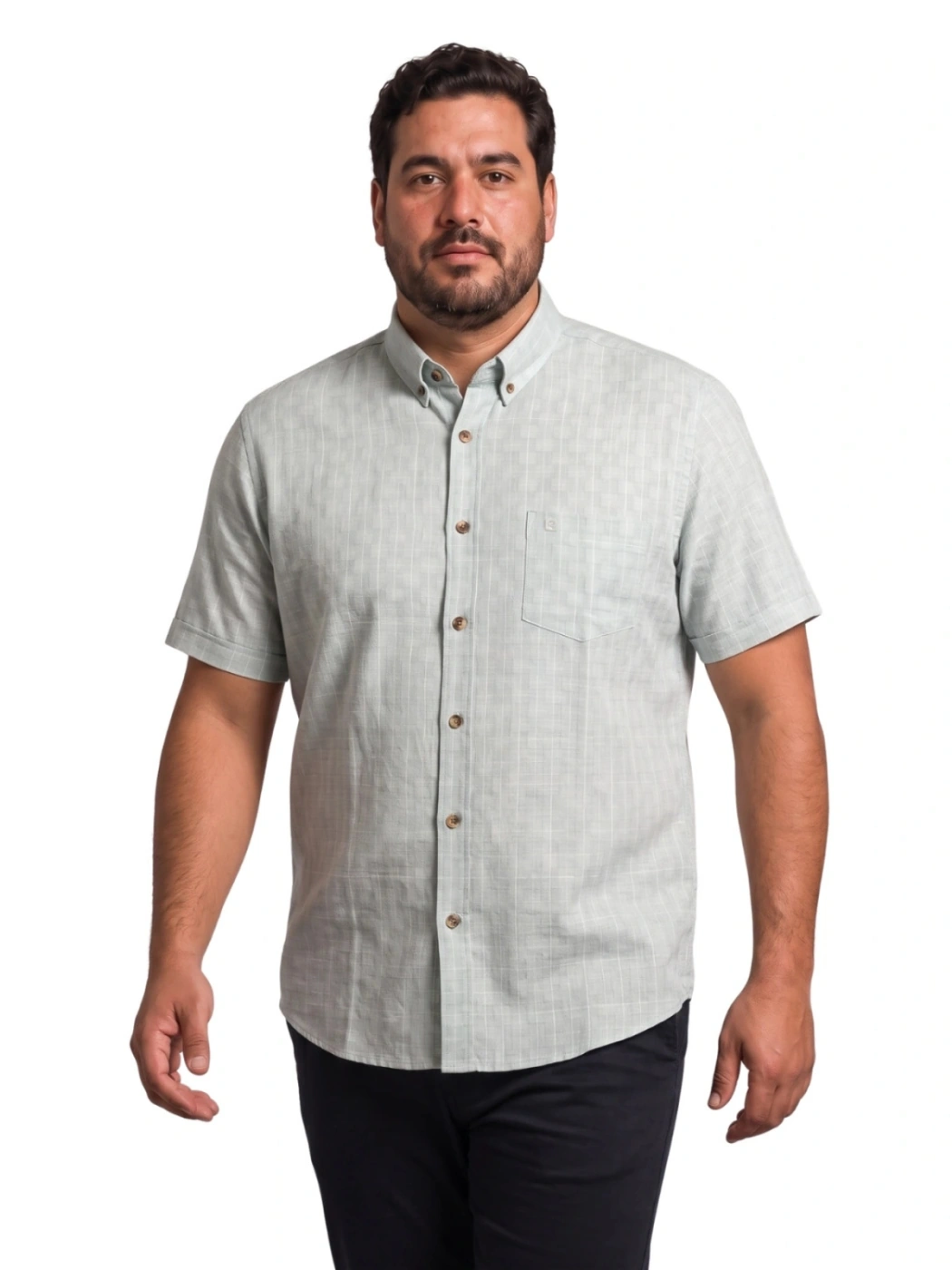 CAMISA MANGA CORTA LINO HOMBRE PIERRE CARDIN - 1