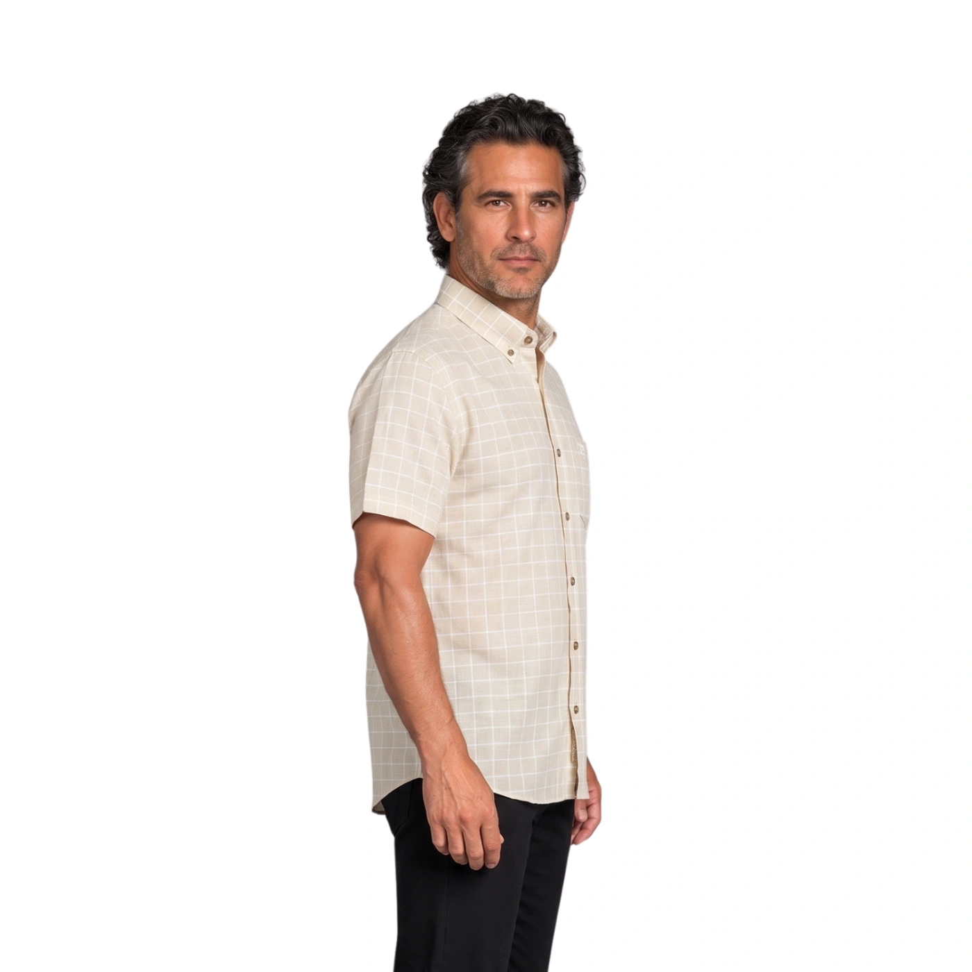 CAMISA MANGA CORTA LINO HOMBRE PIERRE CARDIN - 2